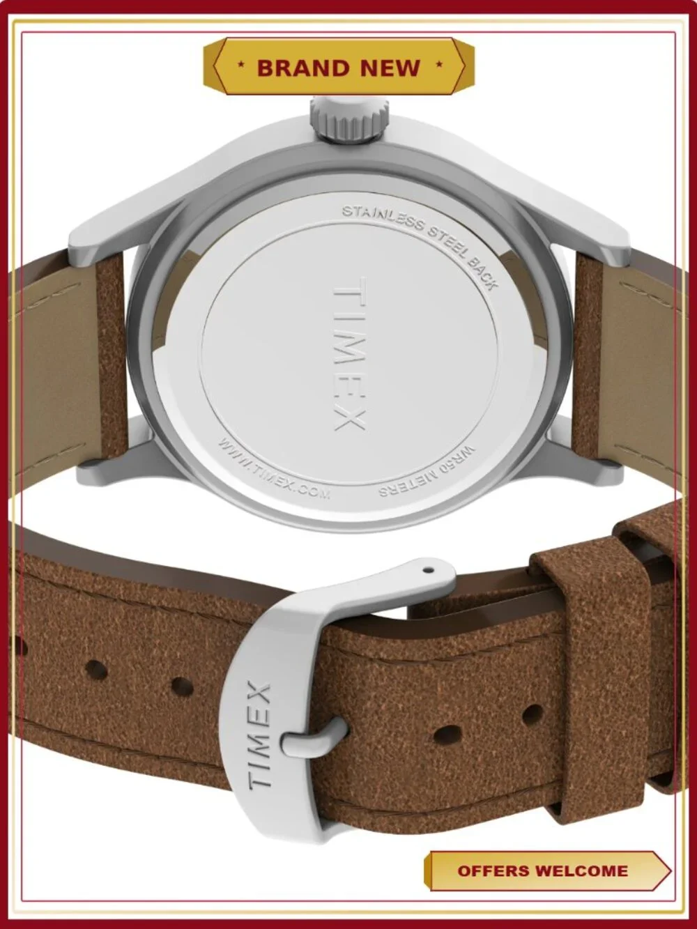 Men's Expedition Scout Brown Leather Strap Watch